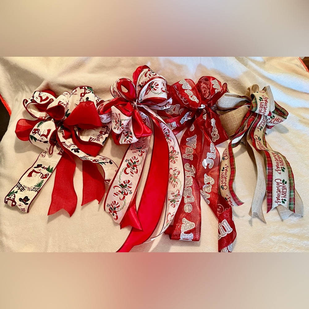 Handmade Christmas Bow Set